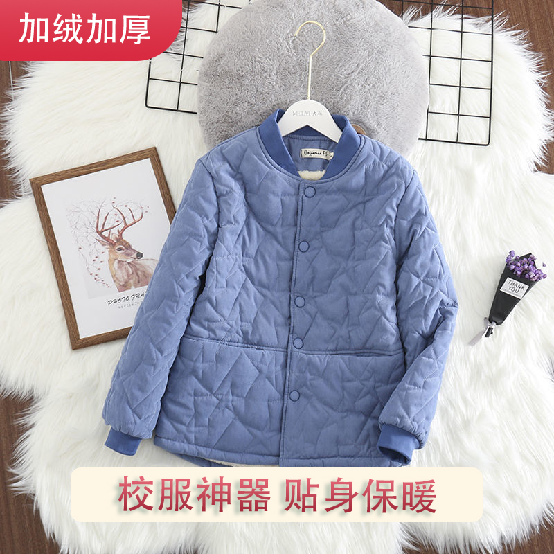 高中生校服内搭神器冬季女童秋冬儿童羽绒服内胆内穿小棉袄小学生