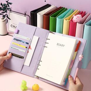 A5活页本外壳 6孔活页笔记本定制 a6活页夹手账本可拆卸手帐单卖