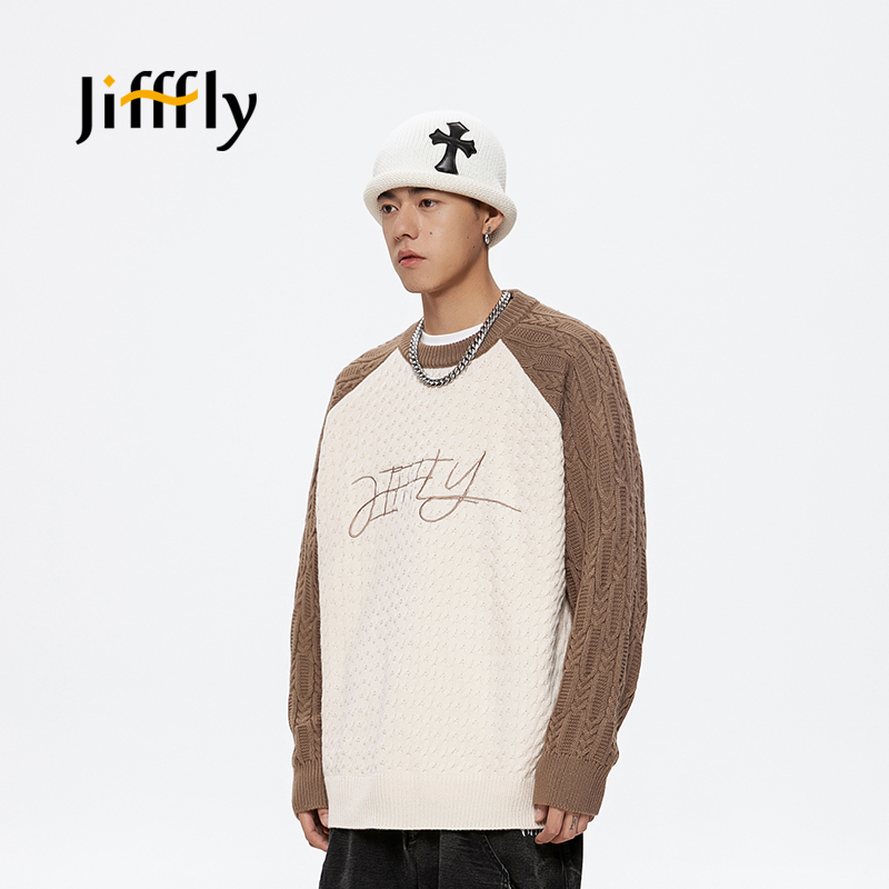 Jifffly宽松套头休闲百搭针织衫