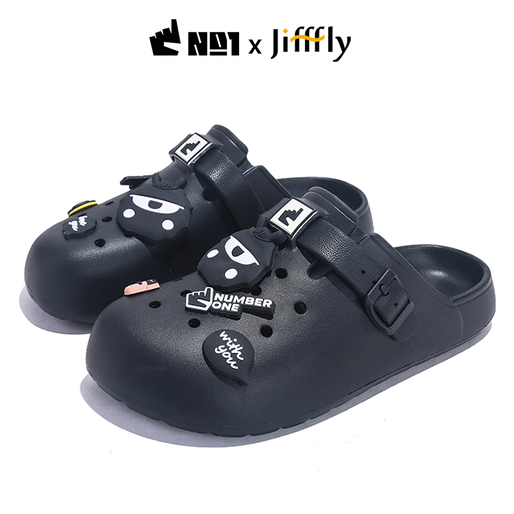 南波万X jifffly联名博肯洞洞鞋男2025新款懒人一脚蹬防滑拖鞋子