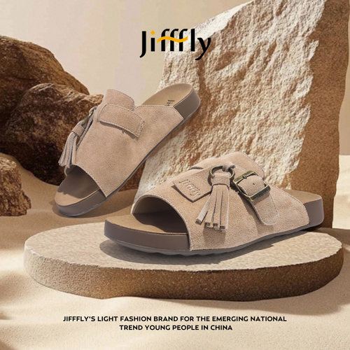 Jifffly勃肯鞋女2025新款ins潮流百搭小众设计感厚底休闲外穿凉鞋