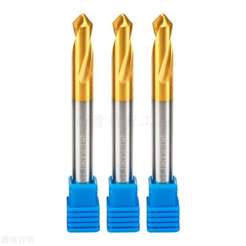 高速钢定心钻镀钛涂层定点钻90度60度CNC中心打点钻倒角刀打点刀