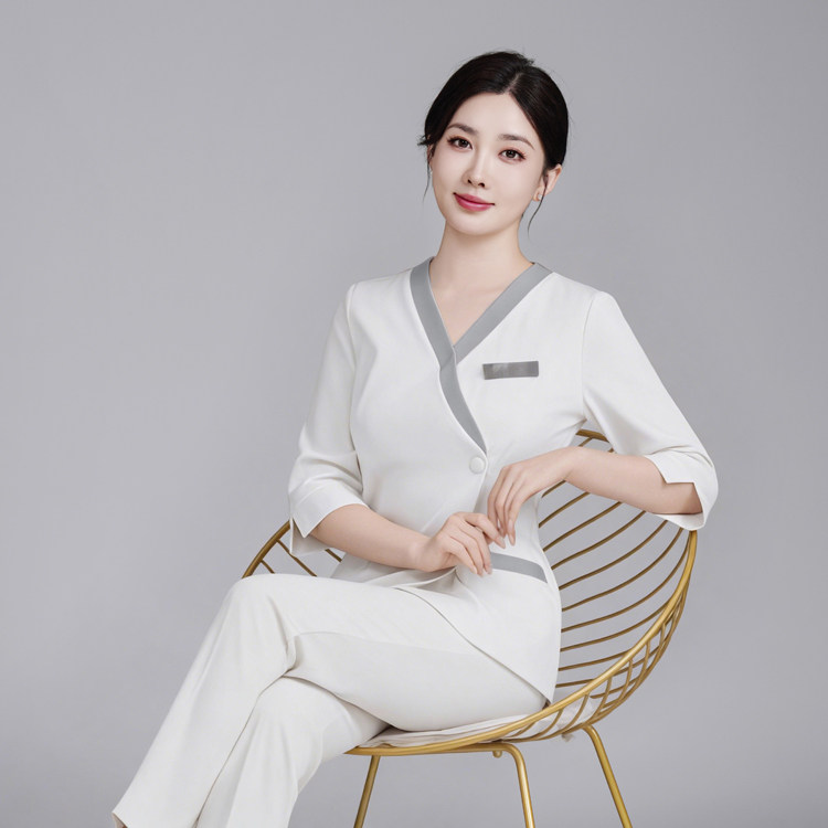 高端韩式美容院工作服女会所足疗店医美皮肤管理医疗美甲职业套装