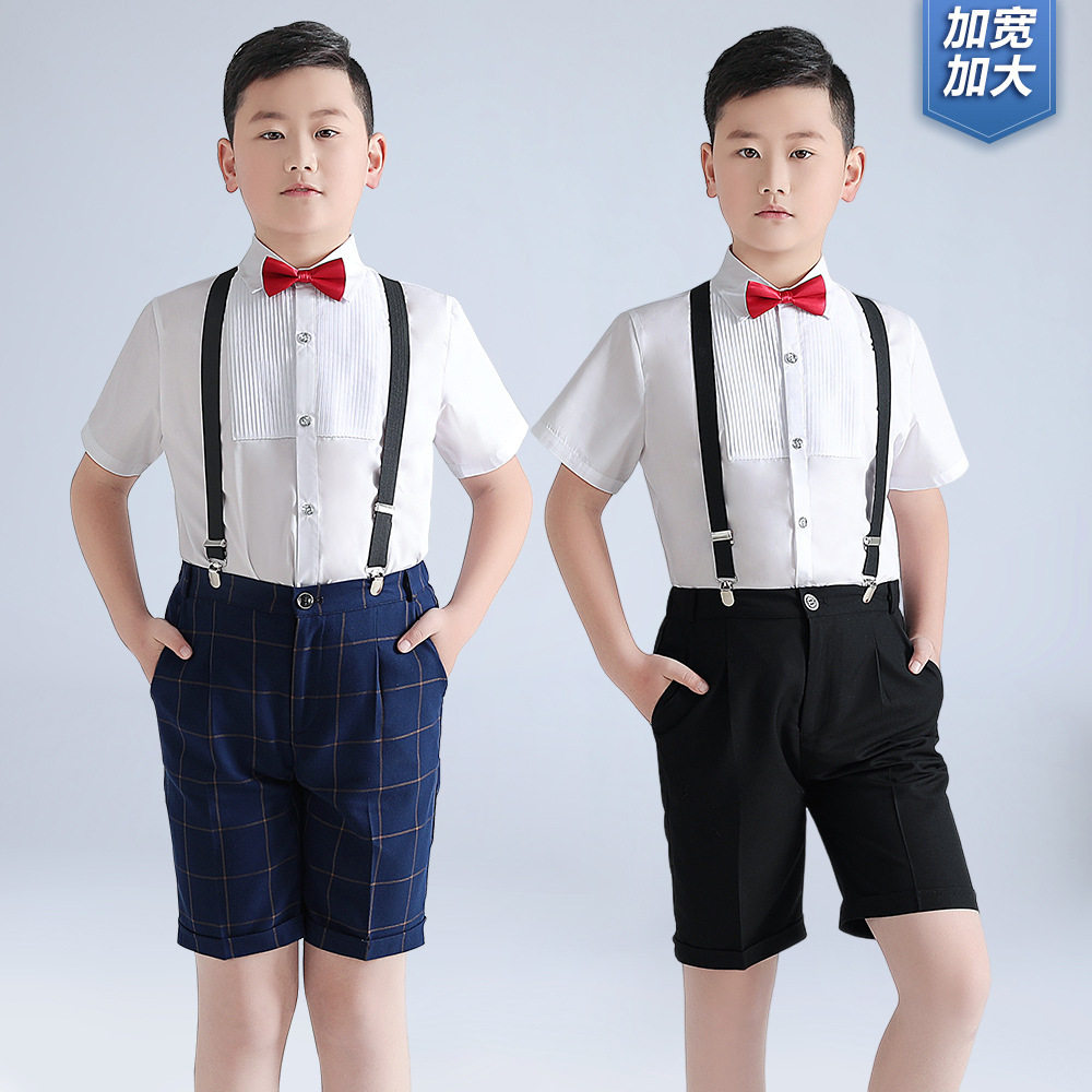 胖版短袖背带裤套装夏季新款礼服