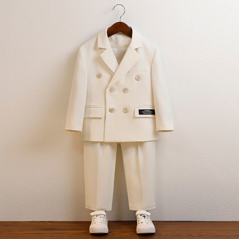 儿童西装春夏新款韩版西服男童时尚休闲套装生日演出比赛摄影礼服