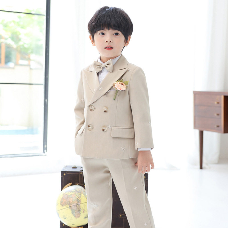 儿童西装套装男童绅士花童婚礼服中小童钢琴主持人朗诵演出小西服