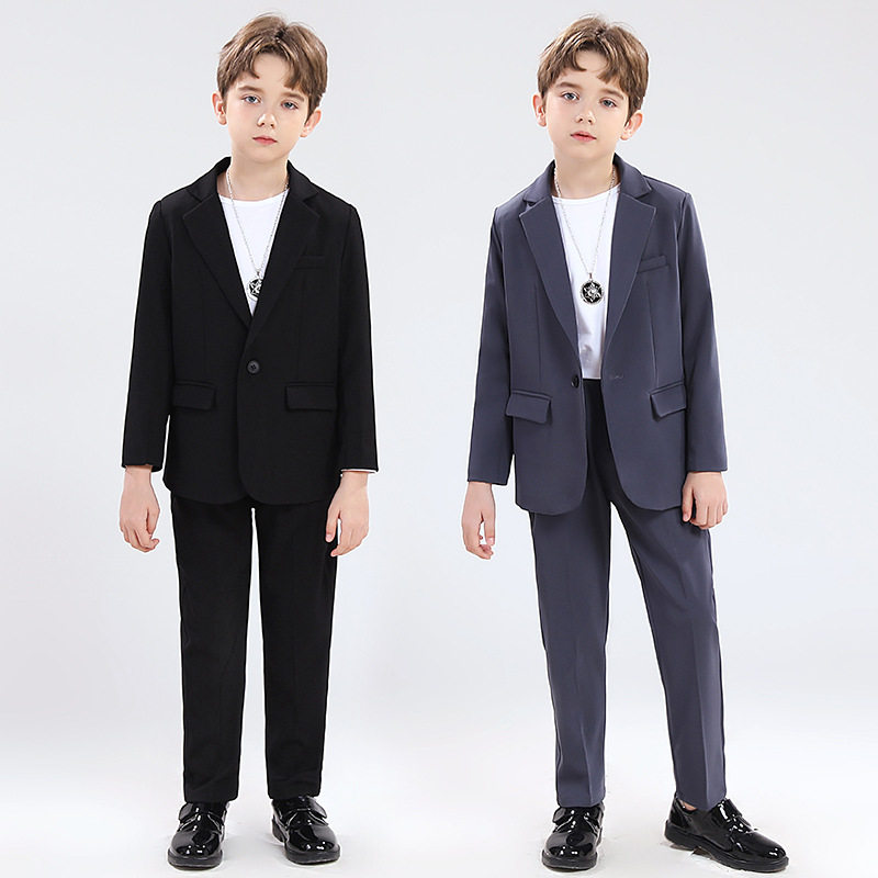 儿童西装男童休闲韩版西服学生主持钢琴花童演出礼服摄影街拍潮服
