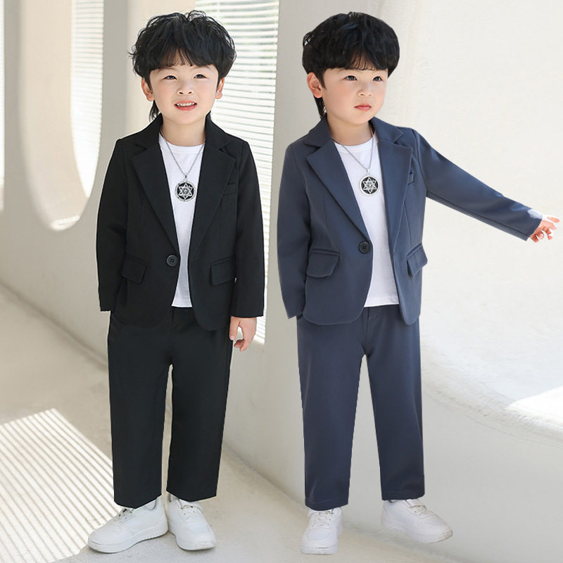 儿童休闲西装套装春秋韩版男童