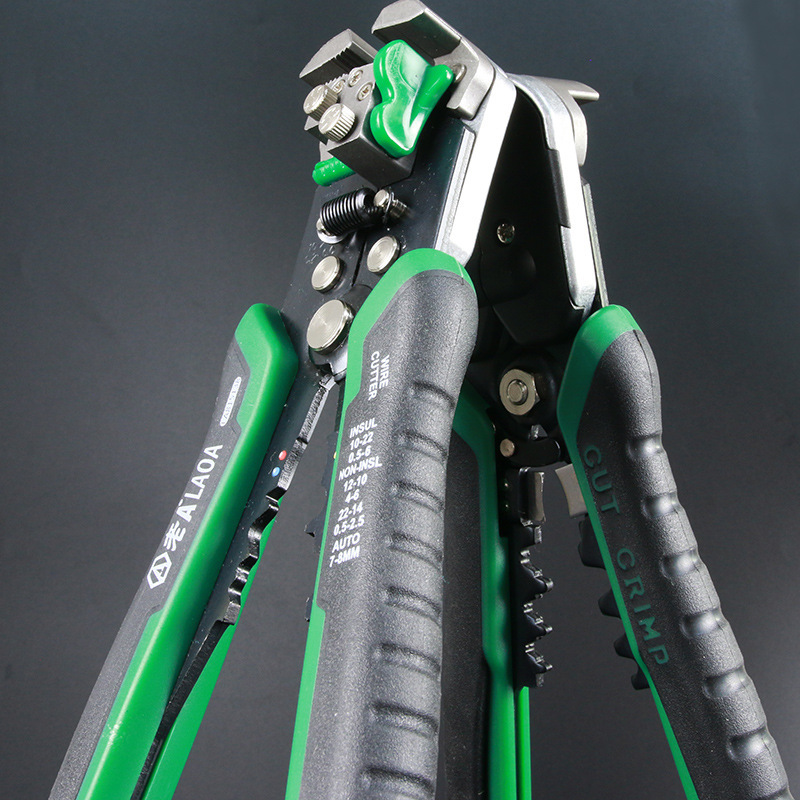 老A 台湾自动剥线钳0.13-10平方多功能可调压接剥皮钳子LA815238