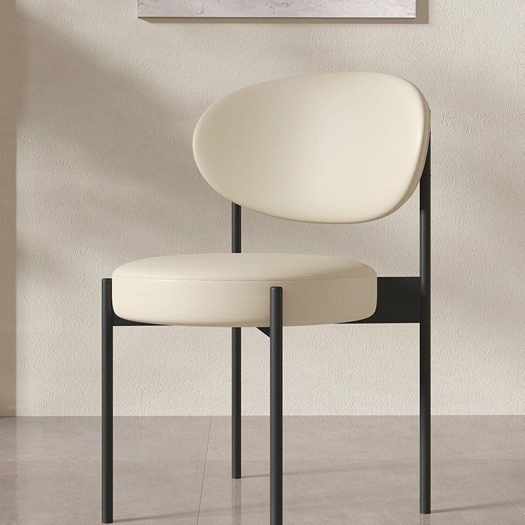 轻奢餐椅家用奶油风餐厅靠背椅子北欧简约网红化妆新款书椅现代