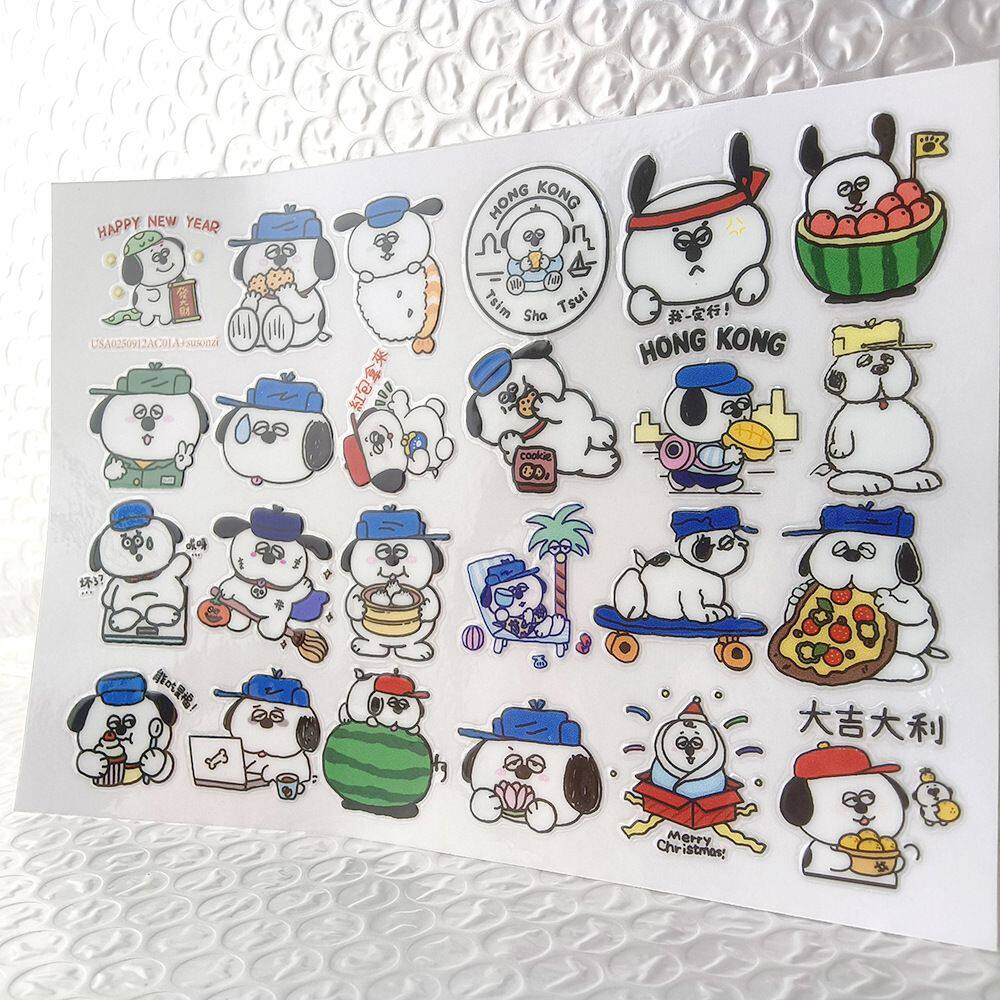 卡通奥拉夫镂空立体防水手帐笔保温水杯装饰UV转印贴纸水晶标定制