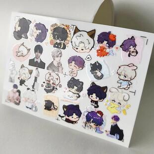 乙女恋爱恋与深空镂空立体防水手账装饰贴纸笔记本UV转印贴水晶标