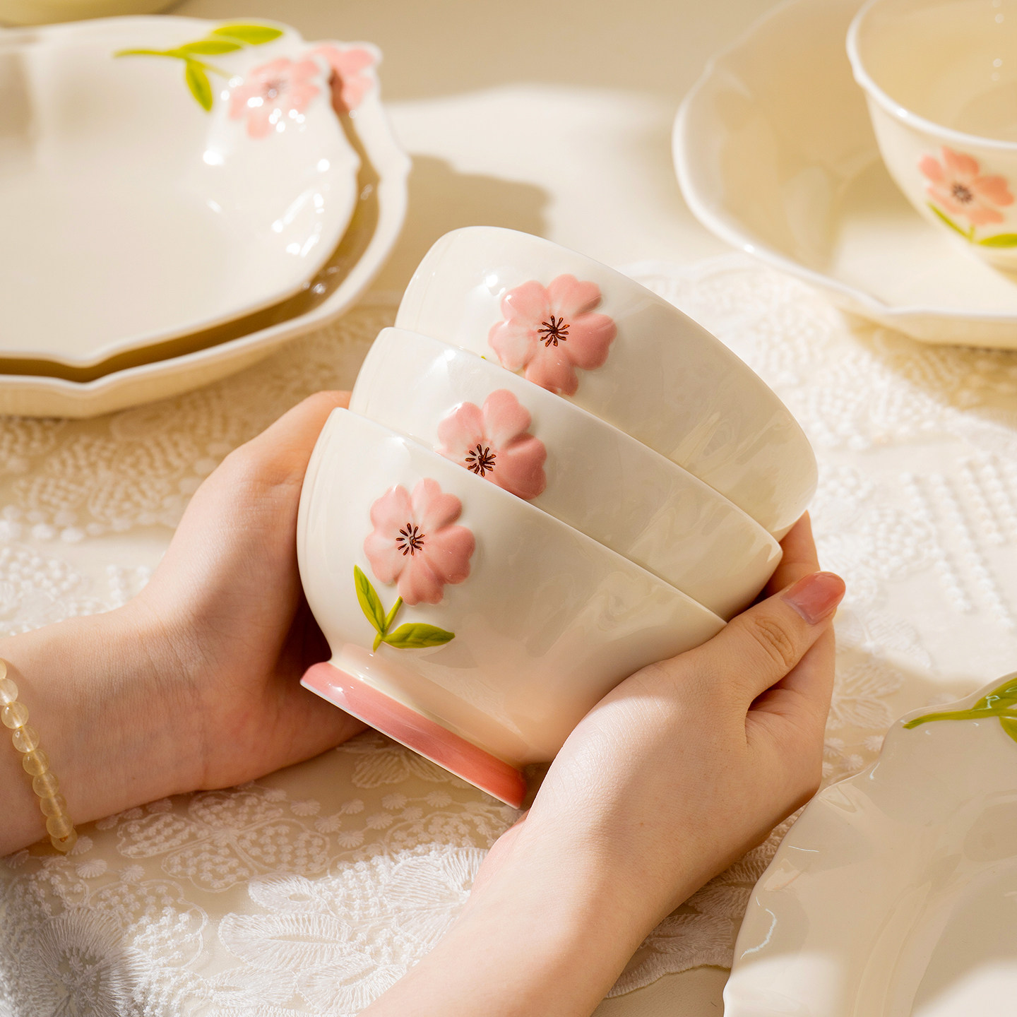 【健康釉下彩】顺祥陶瓷奶油碗盘图片