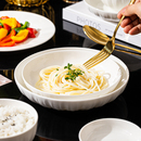 顺祥陶瓷纯白盘子家用菜盘鱼盘特别好看 高级高颜值餐盘简约餐具