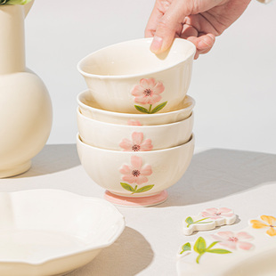 顺祥陶瓷碗家用新款餐具釉下彩特别漂亮的碗饭碗汤碗盘子乔迁碗具