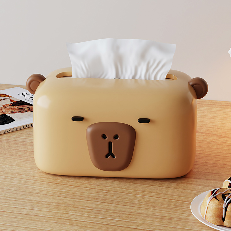 卡皮巴拉装饰纸巾盒摆件