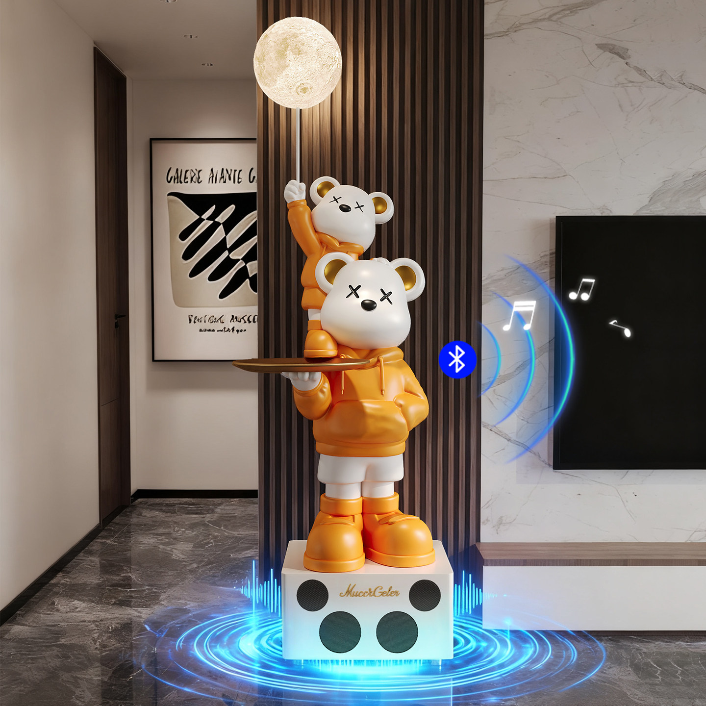 K歌音响大型暴力熊客厅落地摆件创意亲子熊电视柜旁高级感装饰品,家居饰品,落地摆件,淘宝优惠券,粉丝福利购,淘宝优惠卷