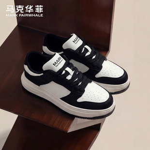 马克华菲黑白熊猫鞋2026新款男士小白鞋AJ男鞋运动休闲鞋子男板鞋