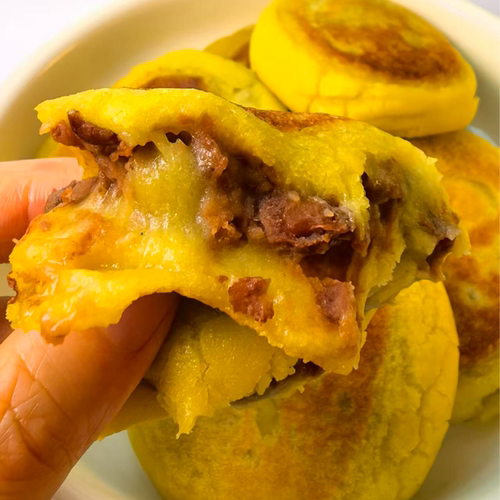 东北粘火烧懒人速食粘豆包手工红豆馅糯叽叽东北特产空气炸锅油煎