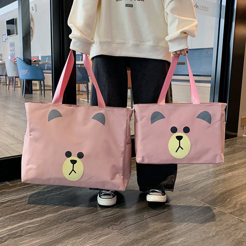 旅行包袋可爱轻便手提女帆布学生