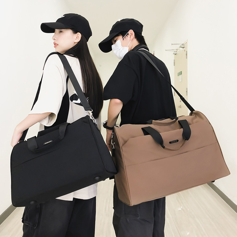 韩版新款时尚简约手提包可套拉杆旅行短途轻便行李袋可登机旅游包