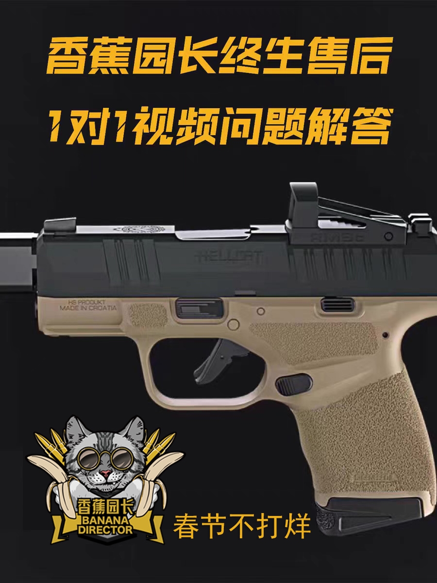 地狱猫反吹激光抛壳不可发射训练模型自带双排装饰喵