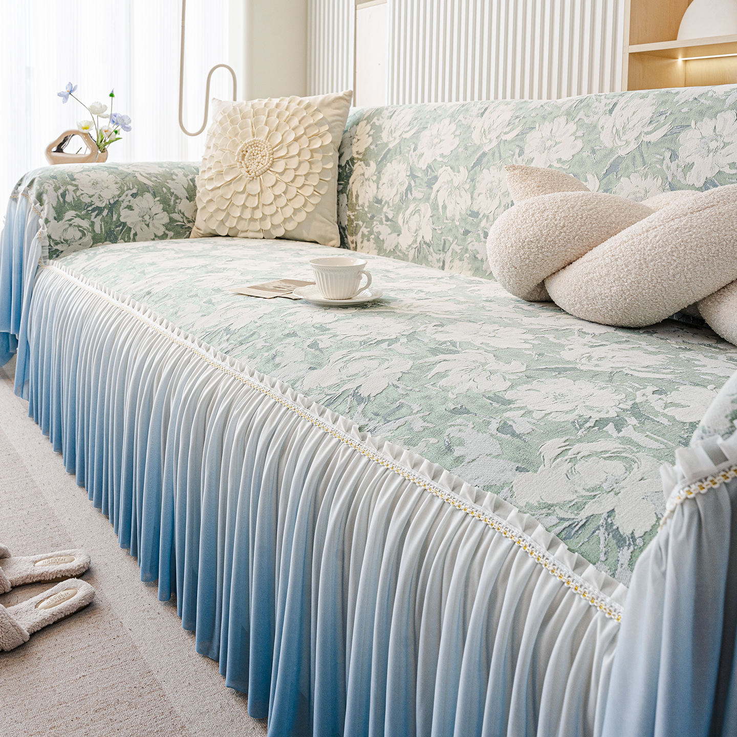 四季通用沙发巾一整张全盖防滑