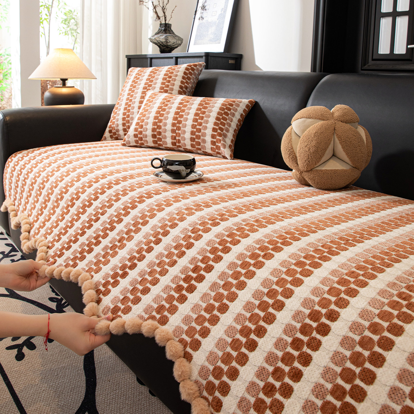 沙发垫冬轻奢高级感简约现代四季通用固定防滑沙发坐垫子盖布巾座,居家布艺,沙发垫,淘宝优惠券,粉丝福利购,淘宝优惠卷