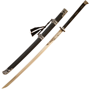 龙泉市藏龙一体龙翔绣春刀长刀弯刀双手刀剑苗家刀法训练刀未开刃