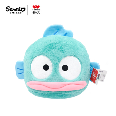 长亿正版授权半鱼人汉顿丑鱼毛绒玩具公仔人鱼头型毛绒抱枕玩具