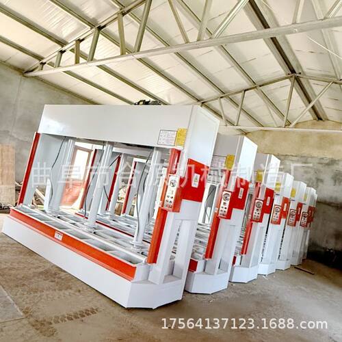 细木工芯板百洁布定型压板机合源建筑模板发热瓷砖冷压机