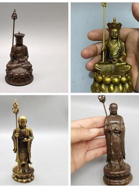 仿古地藏佛像摆件九华山地藏王佛像摆件家居装饰工艺品地藏摆件