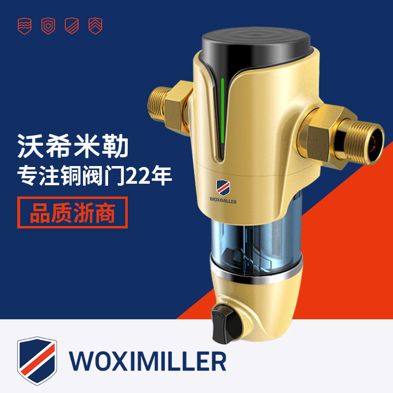 自来水过滤器带反冲洗功能家庭净水机前置过滤器净水米勒源头工厂
