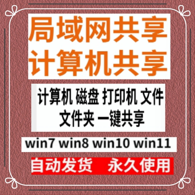 公司局域网一键共享设置软件电脑本地文件夹磁盘/打印机共享工具