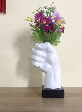 创意桌面个性树脂插花摆件现代