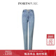 休闲复古水洗显瘦小脚牛仔裤 宝姿PORTSPURE女装 夏季 RT3P204RDD028