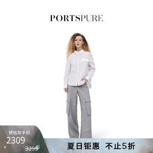 格雷美拉德工裝 休閑褲 寶姿PORTSPURE女裝 夏季 長(zhǎng)褲 博主同款 褲