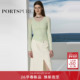 宝姿PORTSPURE女装 套头毛衫 2026早春新品 不对称设计V领修身