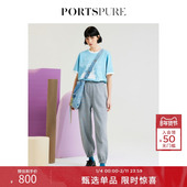 舒适纯棉运动休闲束脚卫裤 宝姿PORTSPURE女装 时尚 RP3P006NCC130