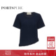 宝姿PORTSPURE女装 2025秋冬新品 经典 商场同款 慵懒荷叶边装 饰T恤