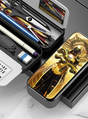 2023新款文具盒大容量双层吃鸡和平精英文具盒男生帅气多功能铅笔男孩女儿童卡通