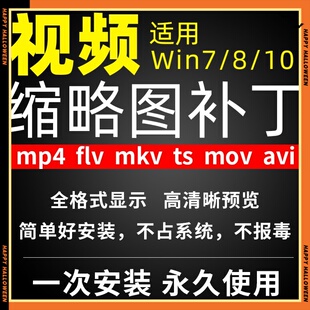 视频缩略图补丁mp4 flv  ts mov mkv avi预览软件工具显示插件