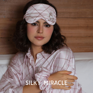 soleil新款 SILKY deux 刺绣睡眠遮光女 MIRACLE真丝水晶眼罩A