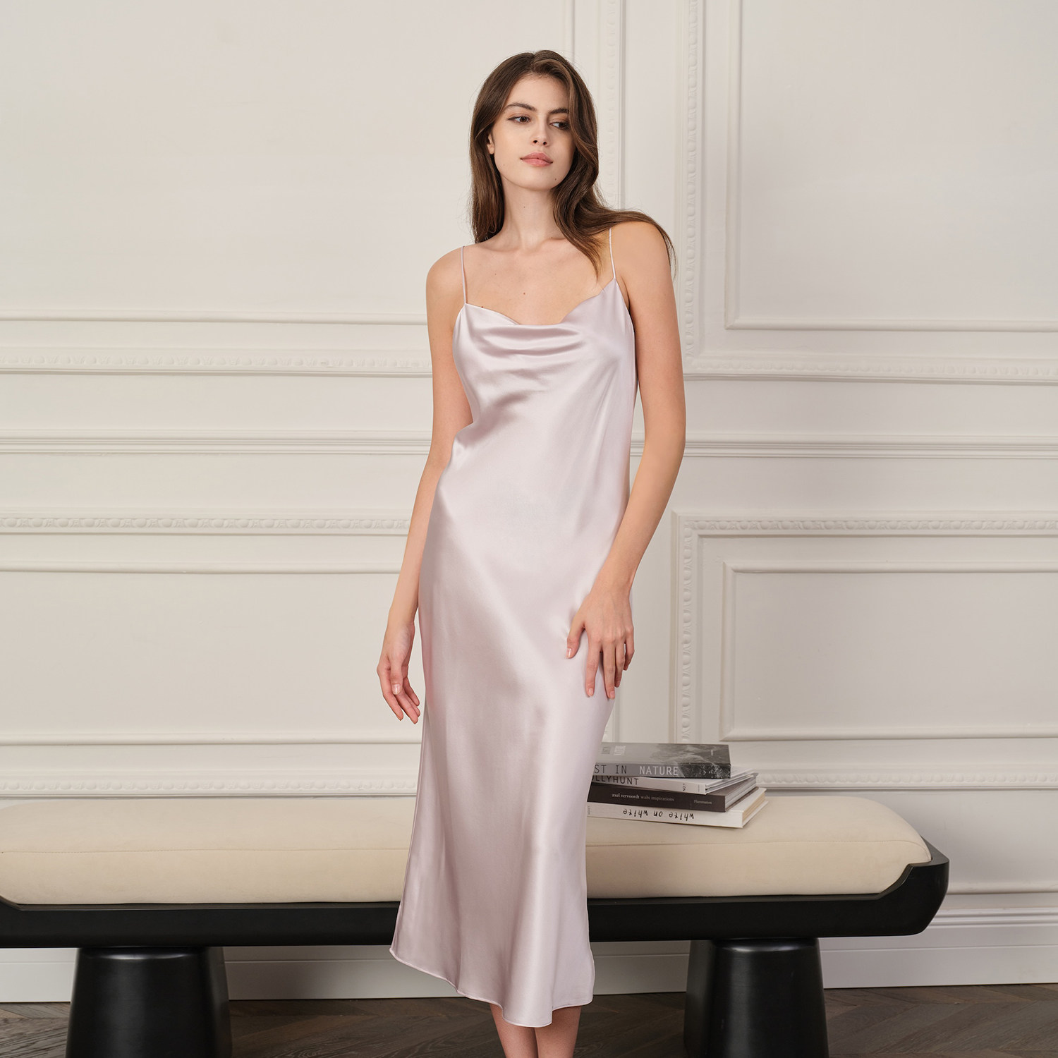 SILKY MIRACLE桑蚕丝羊绒睡衣真丝吊带睡裙柔软高级毛衣