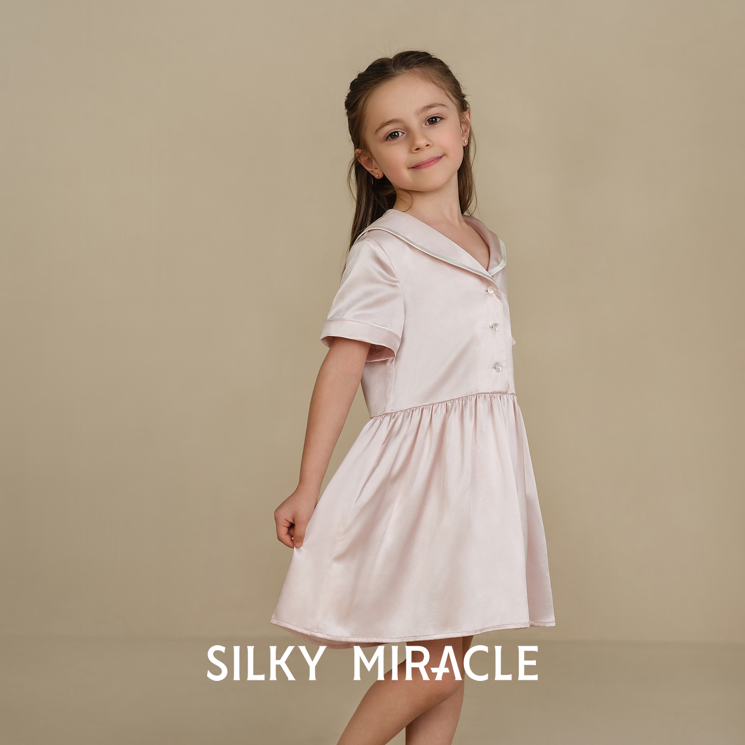 SILKYMIRACLE儿童真丝睡裙外穿