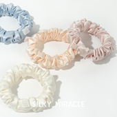SILKY MIRACLE真丝发圈组合基础款 小号桑蚕丝头花多巴胺甜美发饰