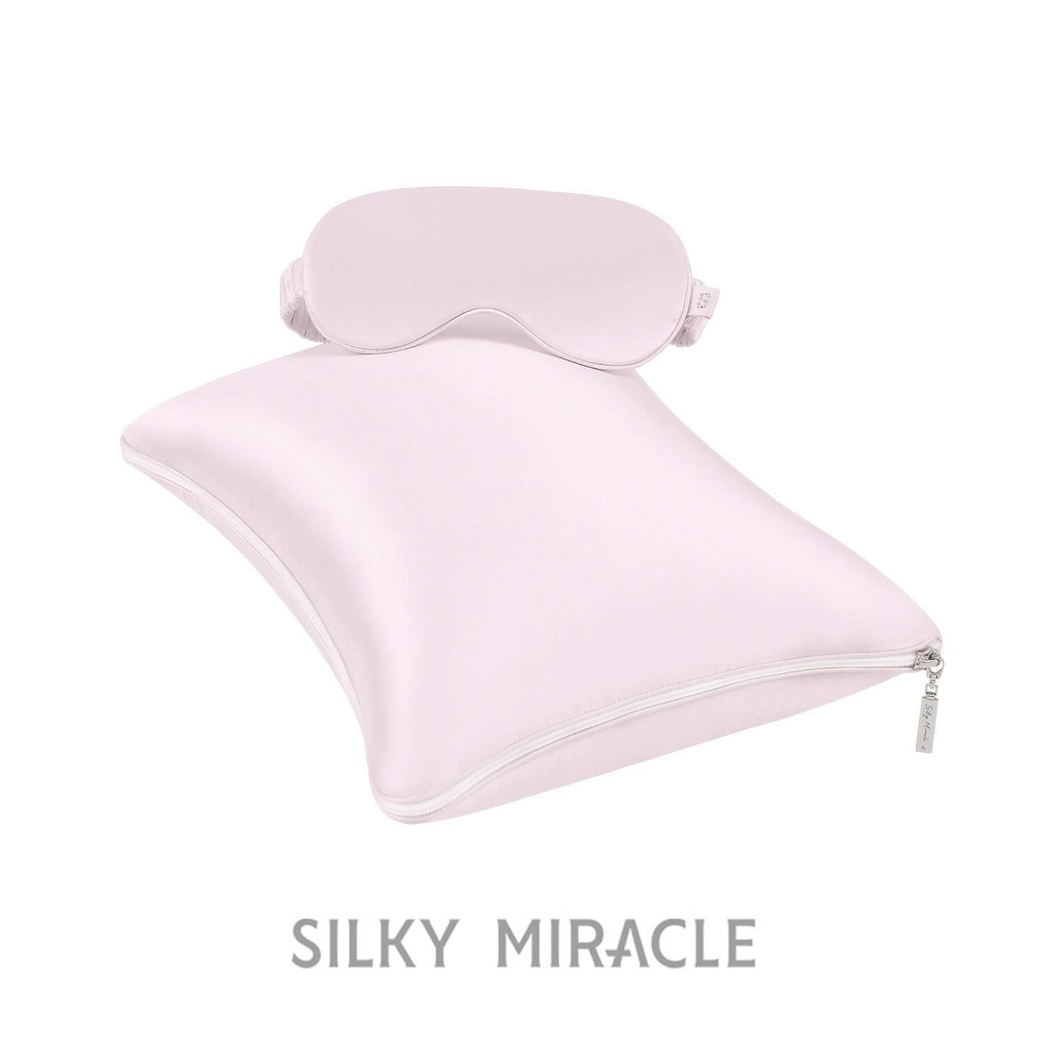 SILKY MIRACLE真丝枕头眼罩套组桑蚕丝可折叠睡眠旅行抱枕旅行