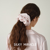 SILKY MIRACLE真丝泡芙发圈桑蚕丝睡眠无痕大肠马尾头花发饰