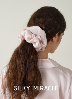 SILKY MIRACLE真丝泡芙发圈桑蚕丝睡眠无痕大肠马尾头花发饰