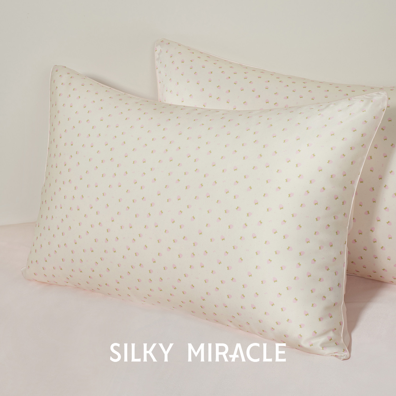 SILKY MIRACLE真丝枕套Strawberry草莓双面1